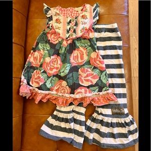 Matilda Jane All Abloom Two Piece Dress & Pants Set